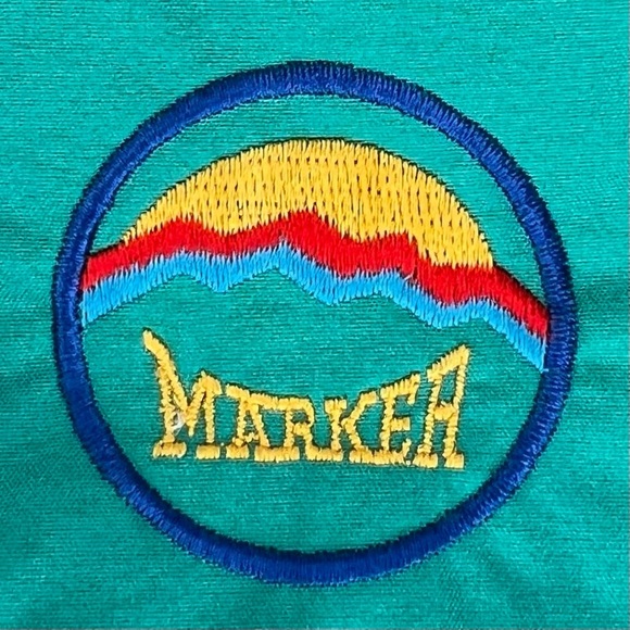 Vintage Marker Windbreaker Jacket 80s 90s Blue Green *Women’s* Size Medium Vtg - Picture 8 of 10